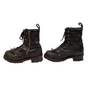 Harley-Davidson Fringe Leather Biker Boots - Women’s Size 11